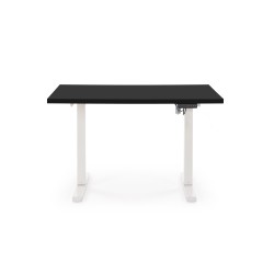'B54 Desk with Height Adjustment Feature, Top - Black, Frame - White' 'B54 Desk with Height Adjustment Feature, Top - Black, Frame - White'