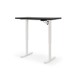 'B54 Desk with Height Adjustment Feature, Top - Black, Frame - White' 'B54 Desk with Height Adjustment Feature, Top - Black, Frame - White'