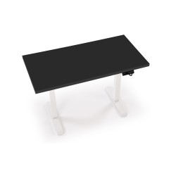 'B54 Desk with Height Adjustment Feature, Top - Black, Frame - White' 'B54 Desk with Height Adjustment Feature, Top - Black, Frame - White'