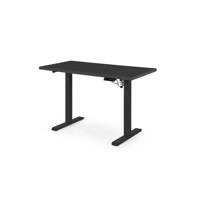 'B54 Desk with Height Adjustment Feature, Top - Black, Frame - Black'