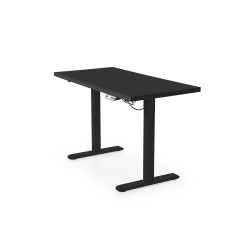 'B54 Desk with Height Adjustment Feature, Top - Black, Frame - Black' 'B54 Desk with Height Adjustment Feature, Top - Black, Frame - Black'
