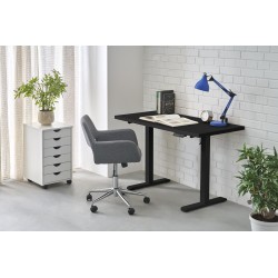 'B54 Desk with Height Adjustment Feature, Top - Black, Frame - Black' 'B54 Desk with Height Adjustment Feature, Top - Black, Frame - Black'