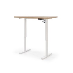'B54 Desk with Height Adjustment Feature, Artisan Oak Top, White Frame' 'B54 Desk with Height Adjustment Feature, Artisan Oak Top, White Frame'