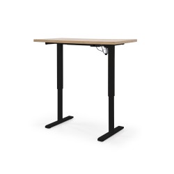 'B54 Desk with Height Adjustment Feature, Top - Artisan Oak, Frame - Black' 'B54 Desk with Height Adjustment Feature, Top - Artisan Oak, Frame - Black'