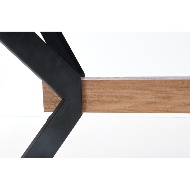'BACARDI Extendable Table in Natural Oak / Black' 'BACARDI Extendable Table in Natural Oak / Black'
