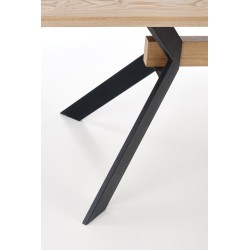 'BACARDI Extendable Table in Natural Oak / Black' 'BACARDI Extendable Table in Natural Oak / Black'