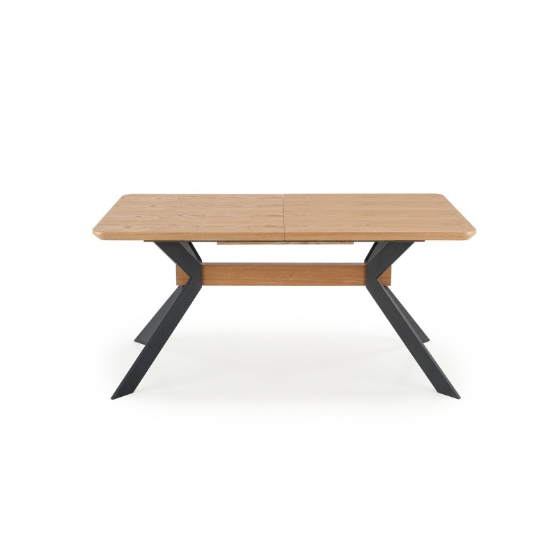 'BACARDI Extendable Table in Natural Oak / Black' 'BACARDI Extendable Table in Natural Oak / Black'