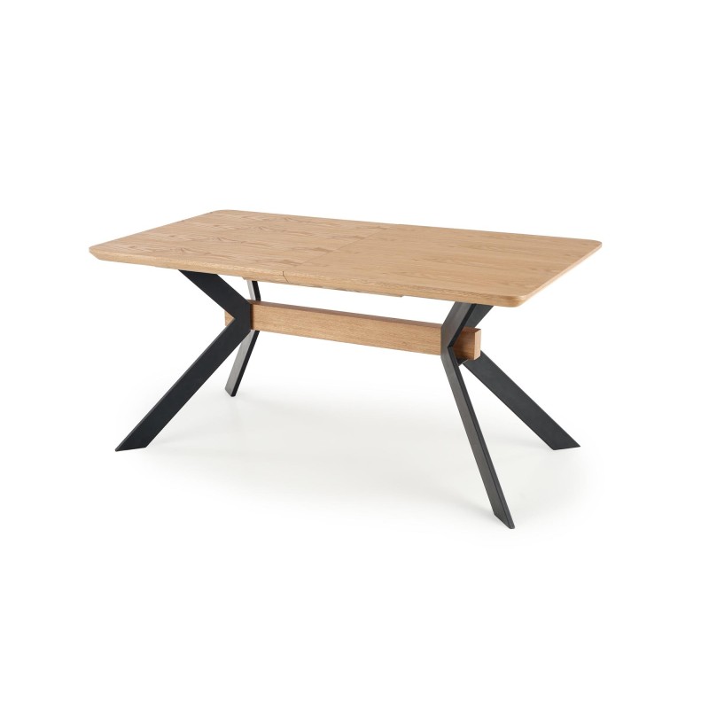 'BACARDI Extendable Table in Natural Oak / Black' 'BACARDI Extendable Table in Natural Oak / Black'