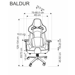 BALDUR fotel gabinetowy c.popielaty / czarny BALDUR fotel gabinetowy c.popielaty / czarny