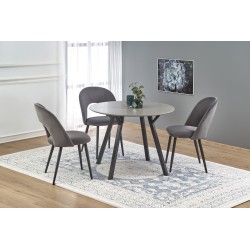 'BALROG ROUND table, frame - black, top - light ash'