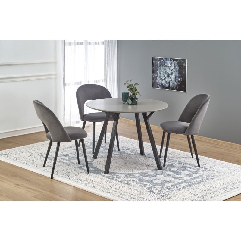 'BALROG ROUND table, frame - black, top - light ash' 'BALROG ROUND table, frame - black, top - light ash'