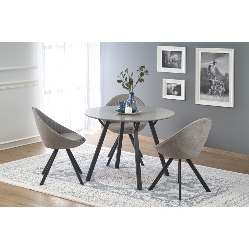 'BALROG ROUND table, frame - black, top - light ash' 'BALROG ROUND table, frame - black, top - light ash'