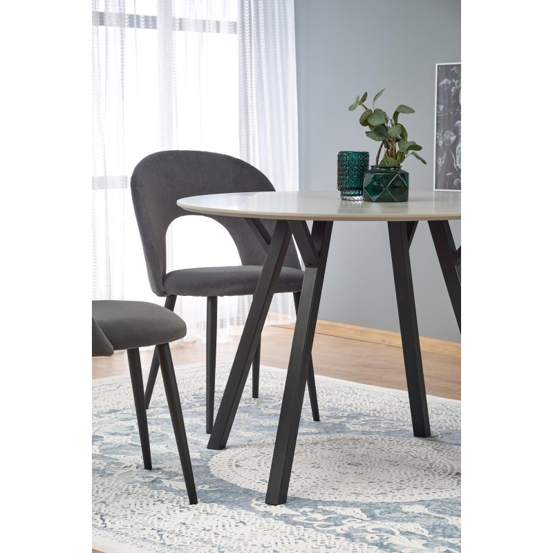 'BALROG ROUND table, frame - black, top - light ash' 'BALROG ROUND table, frame - black, top - light ash'
