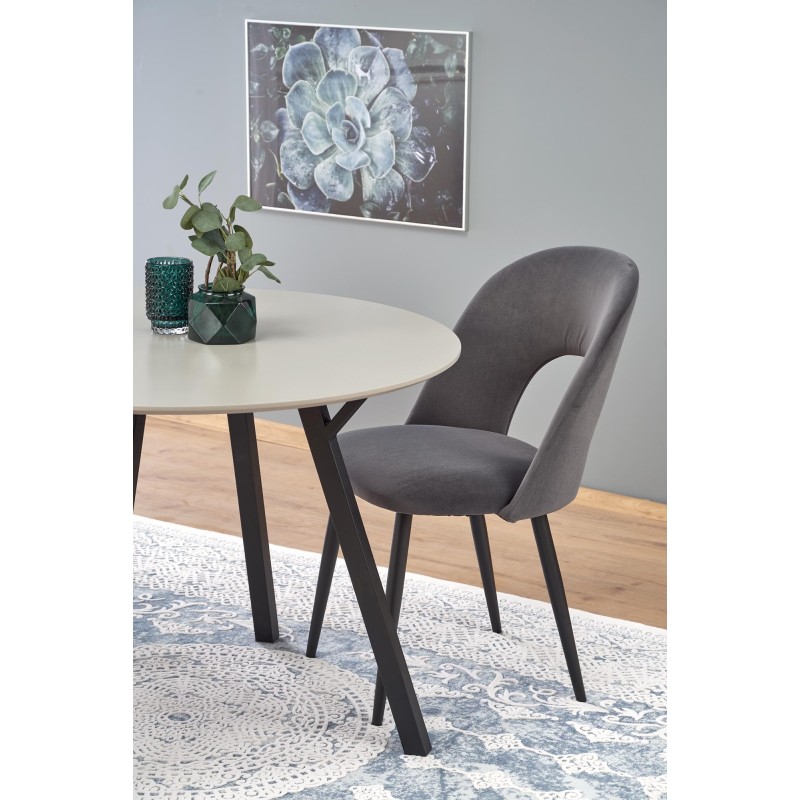 'BALROG ROUND table, frame - black, top - light ash' 'BALROG ROUND table, frame - black, top - light ash'