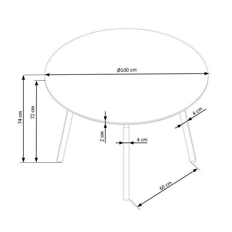 'BALROG ROUND table, frame - black, top - light ash' 'BALROG ROUND table, frame - black, top - light ash'
