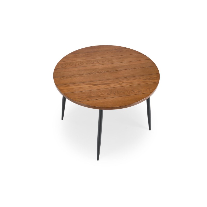 'BARRY Round Table, Walnut Top, Black Legs' 'BARRY Round Table, Walnut Top, Black Legs'