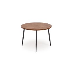 'BARRY Round Table, Walnut Top, Black Legs' 'BARRY Round Table, Walnut Top, Black Legs'