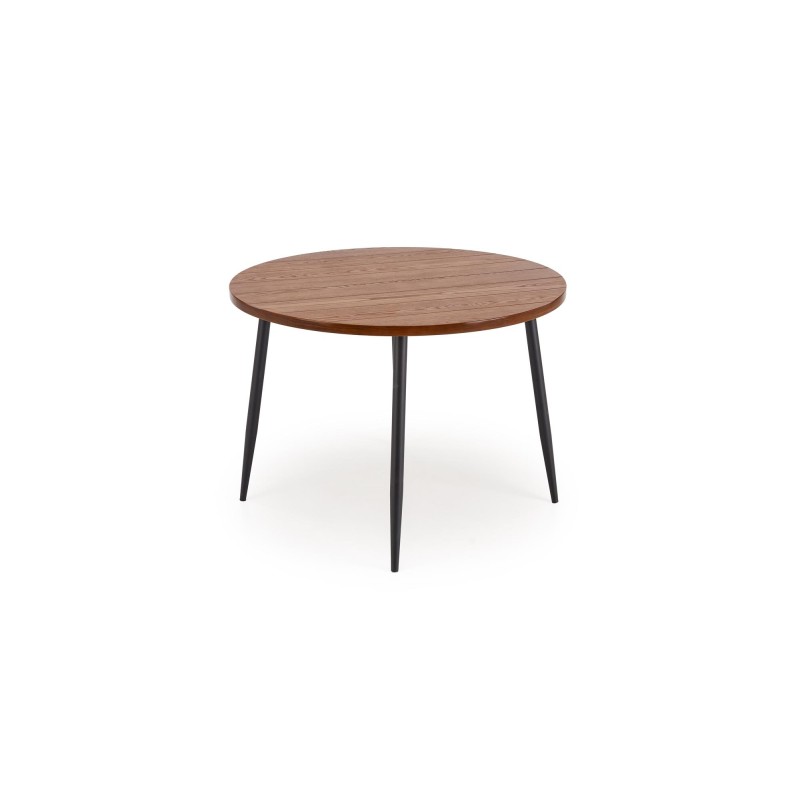 'BARRY Round Table, Walnut Top, Black Legs' 'BARRY Round Table, Walnut Top, Black Legs'