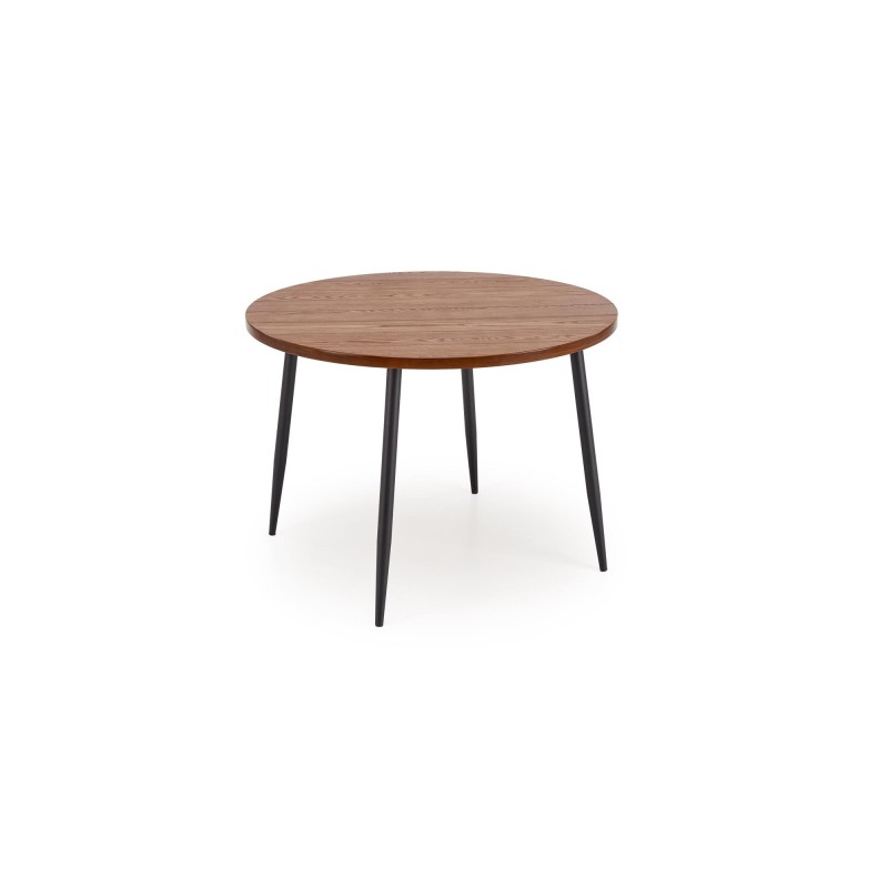 'BARRY Round Table, Walnut Top, Black Legs' 'BARRY Round Table, Walnut Top, Black Legs'