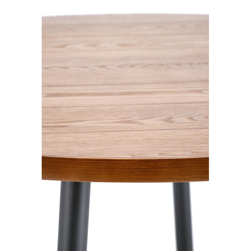 'BARRY Round Table, Walnut Top, Black Legs' 'BARRY Round Table, Walnut Top, Black Legs'