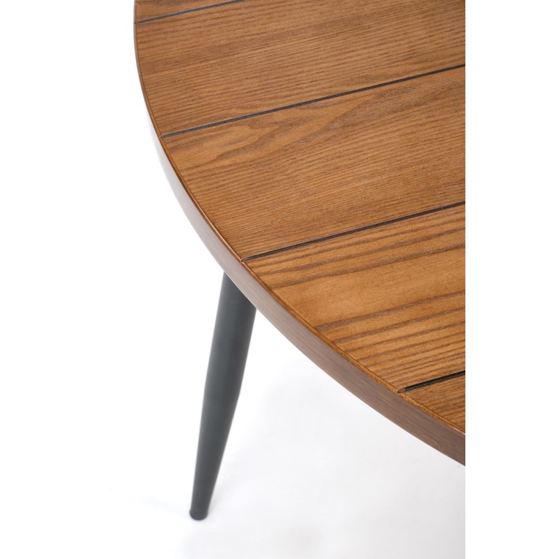 'BARRY Round Table, Walnut Top, Black Legs' 'BARRY Round Table, Walnut Top, Black Legs'