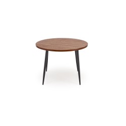 'BARRY Round Table, Walnut Top, Black Legs' 'BARRY Round Table, Walnut Top, Black Legs'