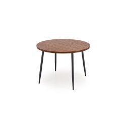 'BARRY Round Table, Walnut Top, Black Legs' 'BARRY Round Table, Walnut Top, Black Legs'