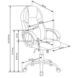 'BARTON Black-White Office Chair' 'BARTON Black-White Office Chair'