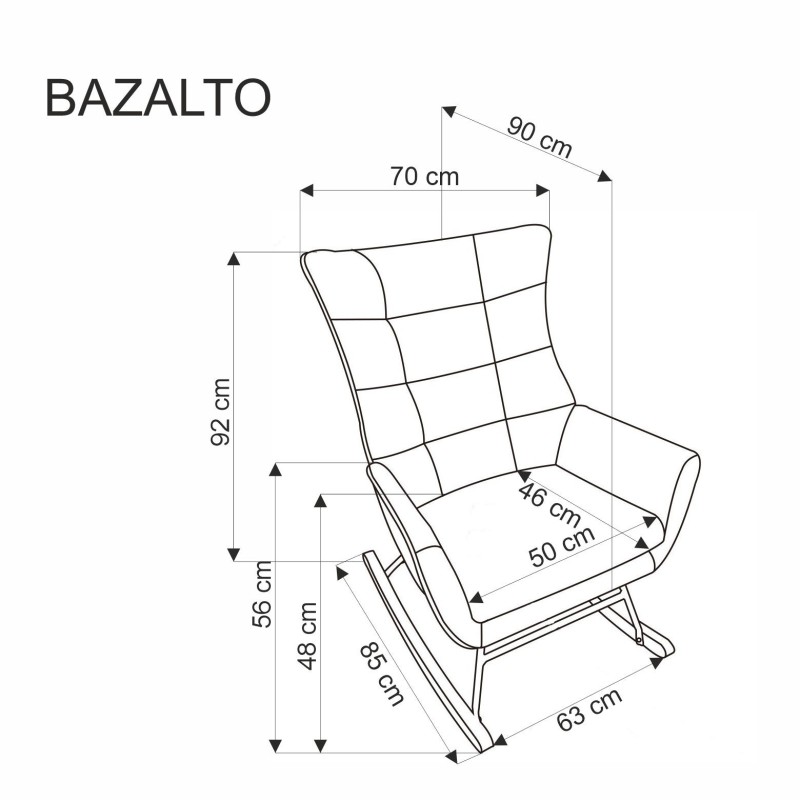 'BAZALTO Rocking Chair Dark Green' 'BAZALTO Rocking Chair Dark Green'