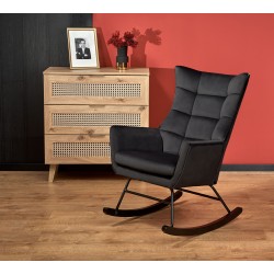 BAZALTO fotel bujany czarny (1p 1szt)