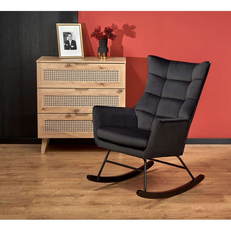 'BAZALTO Black Rocking Chair'