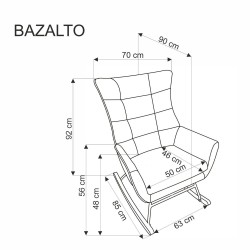 'BAZALTO Black Rocking Chair' 'BAZALTO Black Rocking Chair'