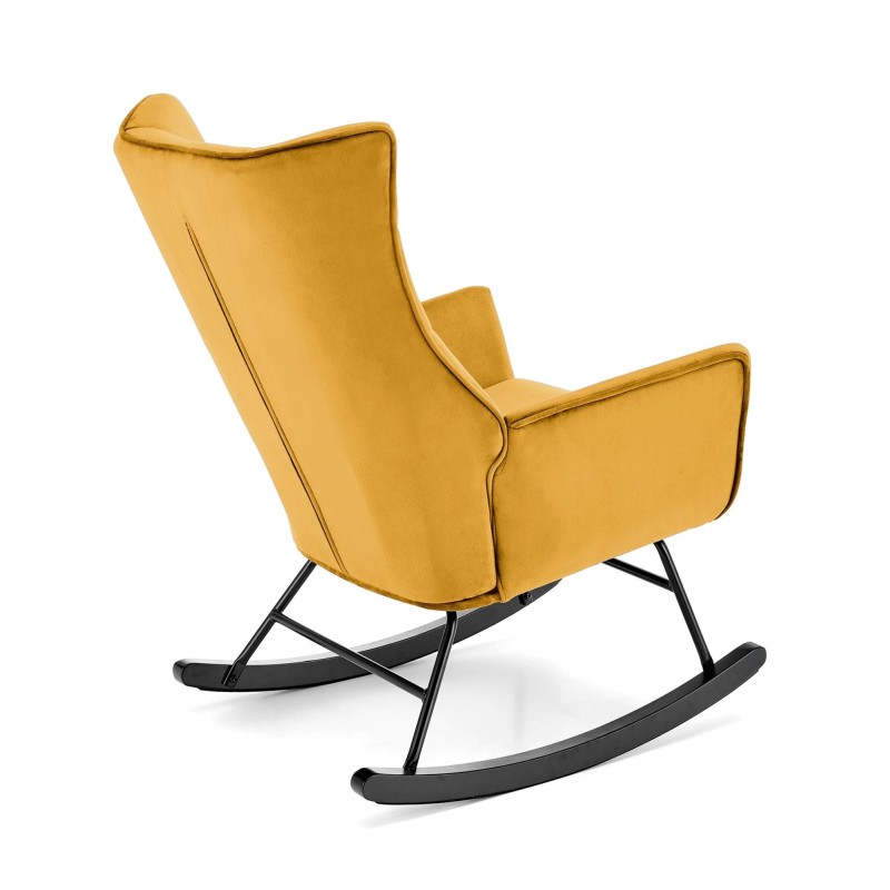 'BAZALTO Mustard Rocking Chair' 'BAZALTO Mustard Rocking Chair'