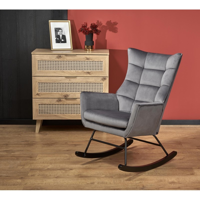 'BAZALTO Ash Grey Rocking Chair' 'BAZALTO Ash Grey Rocking Chair'