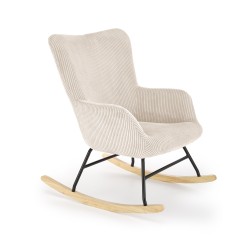 'BELMIRO Relaxation Armchair with Rocking Function, Cream'