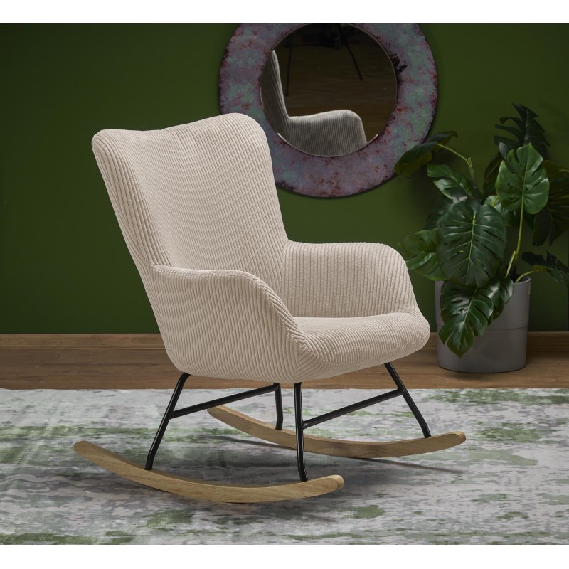 'BELMIRO Relaxation Armchair with Rocking Function, Cream' 'BELMIRO Relaxation Armchair with Rocking Function, Cream'