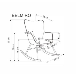 'BELMIRO Relaxation Armchair with Rocking Function, Cream' 'BELMIRO Relaxation Armchair with Rocking Function, Cream'