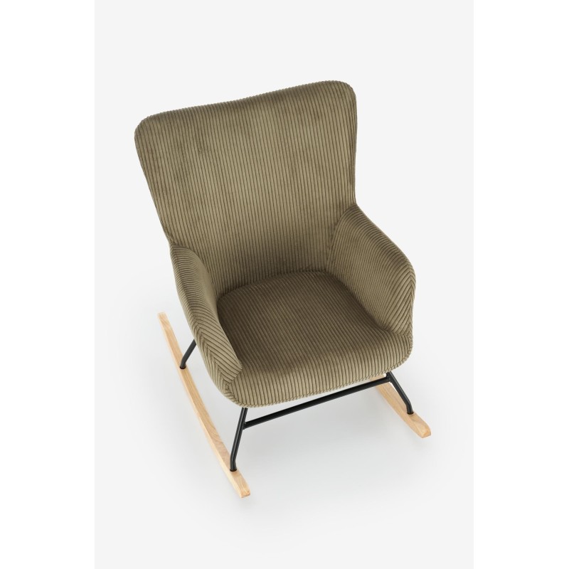 'BELMIRO Relaxation Armchair with Rocking Function, Olive' 'BELMIRO Relaxation Armchair with Rocking Function, Olive'