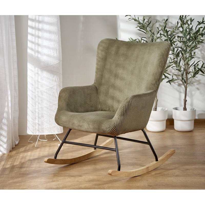 'BELMIRO Relaxation Armchair with Rocking Function, Olive' 'BELMIRO Relaxation Armchair with Rocking Function, Olive'