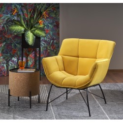 'BELTON Yellow Relaxation Armchair'