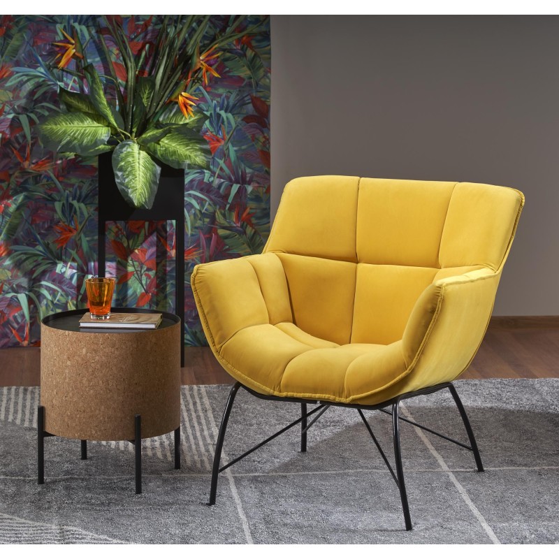 'BELTON Yellow Relaxation Armchair'