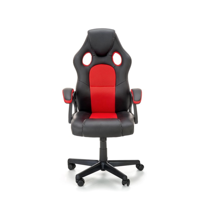 BERKEL fotel gabinetowy czarno-czerwony BERKEL fotel gabinetowy czarno-czerwony