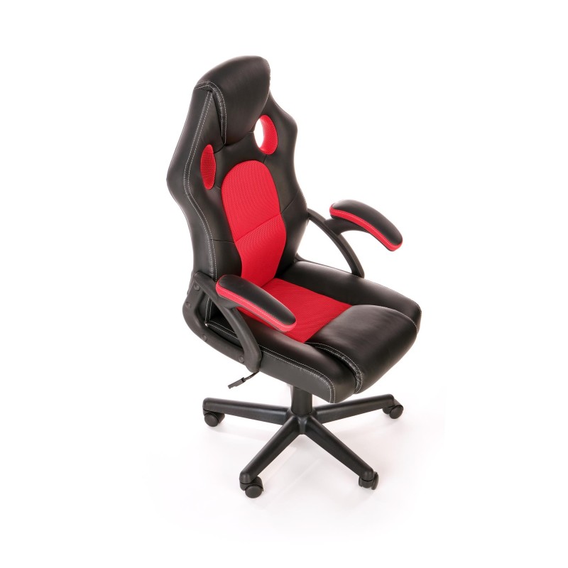BERKEL fotel gabinetowy czarno-czerwony BERKEL fotel gabinetowy czarno-czerwony