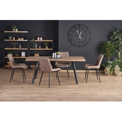BERLIN stół rozkładany 140-180 cm, blat - orzechowy, stelaż - czarny BERLIN stół rozkładany 140-180 cm, blat - orzechowy, stelaż - czarny