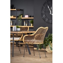 'BERLIN Extendable Table 160/220 cm, Walnut Top, Black Frame' 'BERLIN Extendable Table 160/220 cm, Walnut Top, Black Frame'