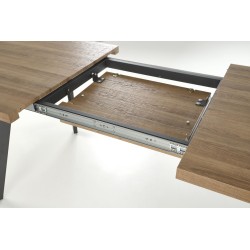 BERLIN stół rozkładany 160/220 cm, blat - orzechowy, stelaż - czarny BERLIN stół rozkładany 160/220 cm, blat - orzechowy, stelaż - czarny