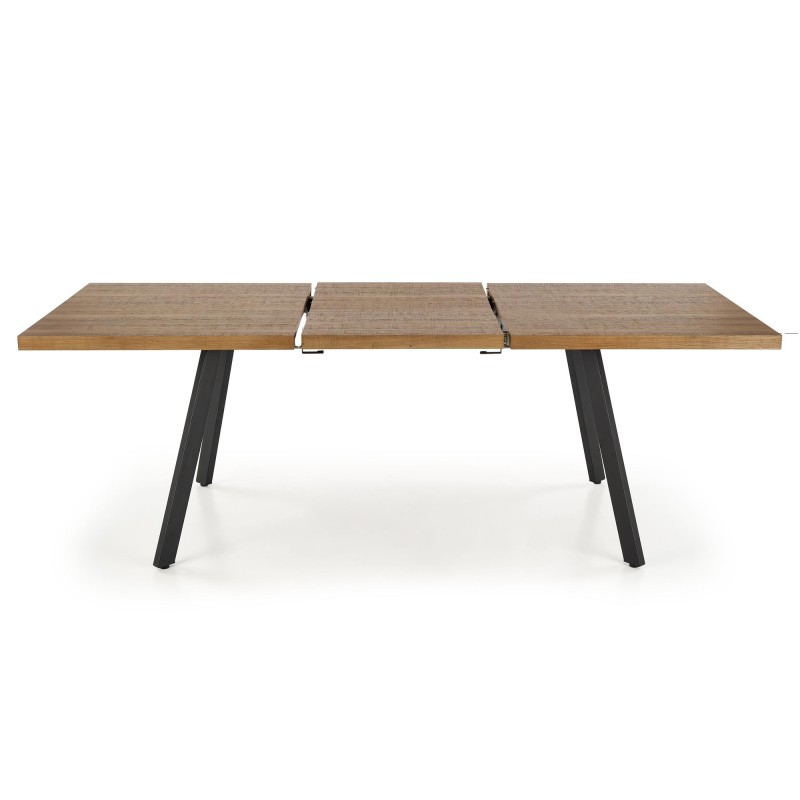 'BERLIN Extendable Table 160/220 cm, Walnut Top, Black Frame' 'BERLIN Extendable Table 160/220 cm, Walnut Top, Black Frame'