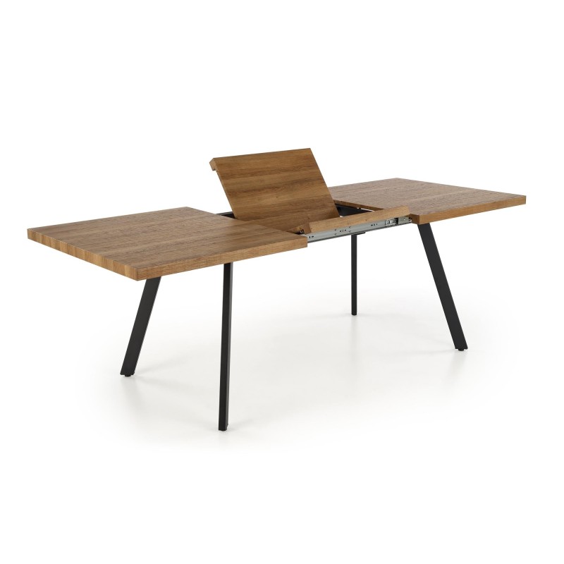 'BERLIN Extendable Table 160/220 cm, Walnut Top, Black Frame' 'BERLIN Extendable Table 160/220 cm, Walnut Top, Black Frame'