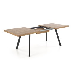 'BERLIN Extendable Table 160/220 cm, Walnut Top, Black Frame' 'BERLIN Extendable Table 160/220 cm, Walnut Top, Black Frame'
