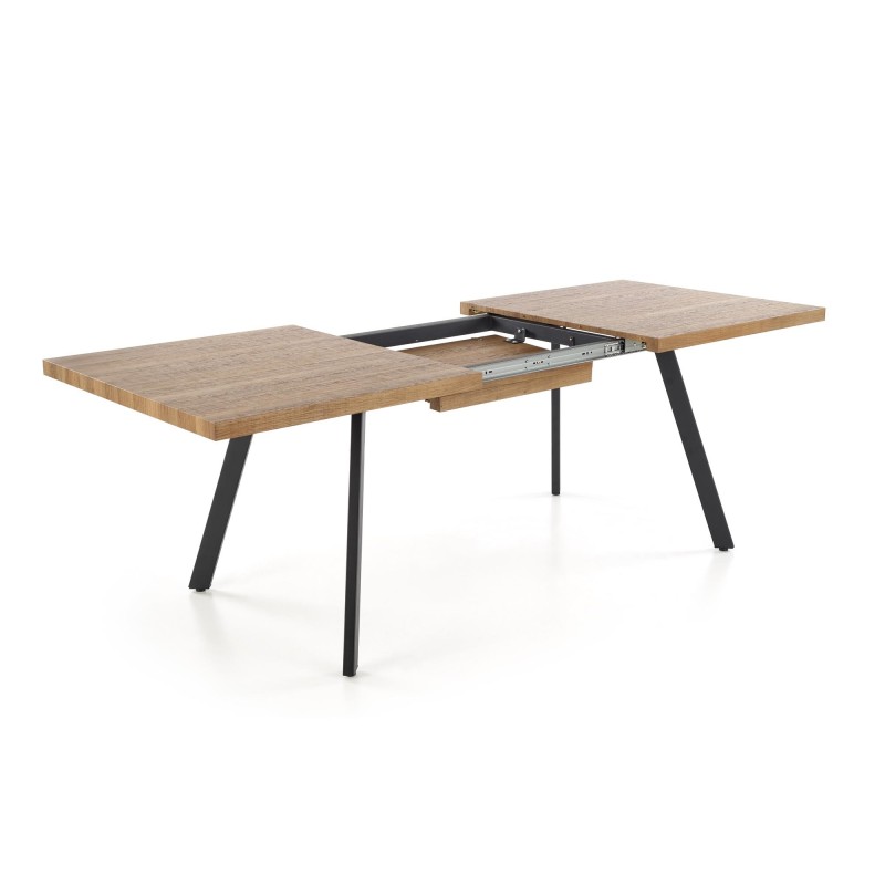 'BERLIN Extendable Table 160/220 cm, Walnut Top, Black Frame' 'BERLIN Extendable Table 160/220 cm, Walnut Top, Black Frame'